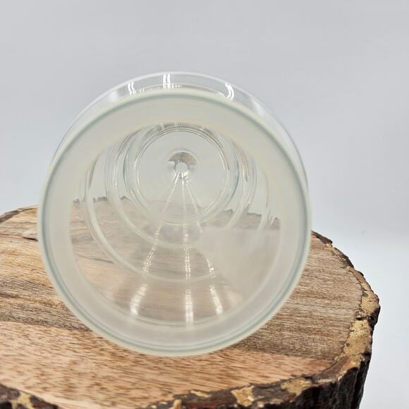 1980s Glass Tree Shaped Jar Container with snap on lid Vintage - Picture 2 of 2